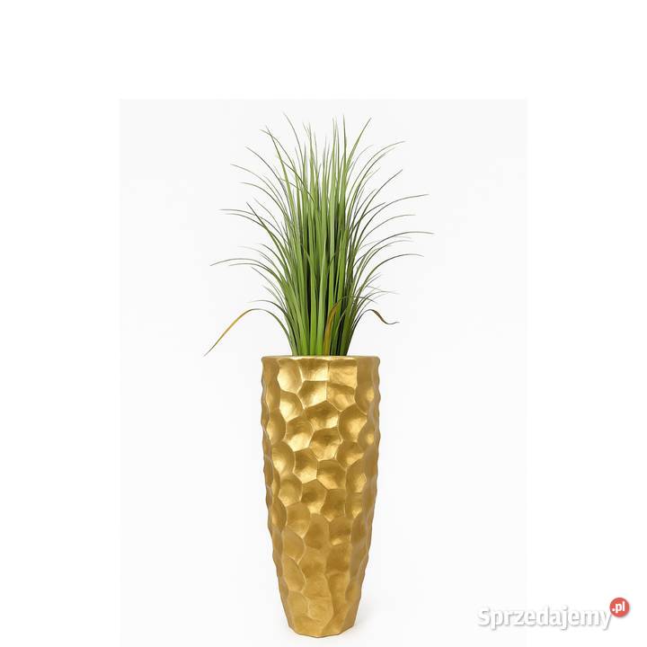 Złota donica perłowa muszelkowa Glamour Premium Golkowice