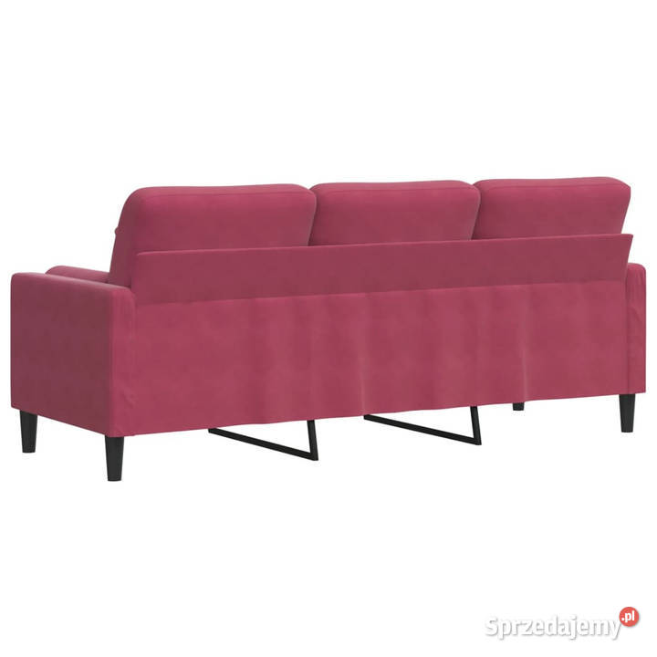 3osobowa sofa z poduszkami winna czerwień 180 mazowieckie Warszawa