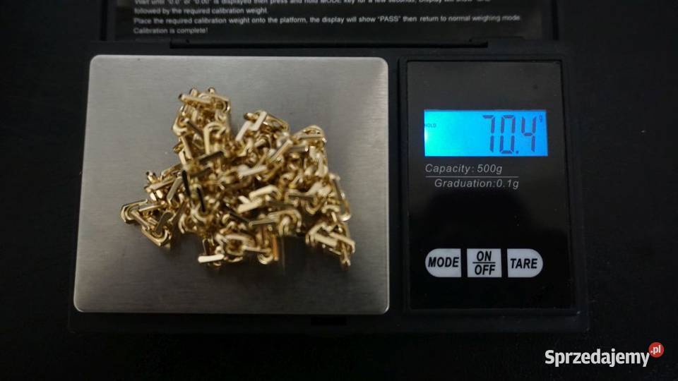 ZŁOTY ŁAŃCUSZEK KUTY ŁAŃCUCH ANKIER 70G sprzedam