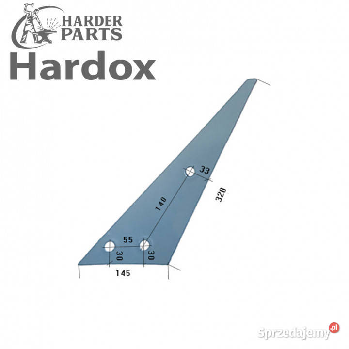 Pierś HARDOX 41618AL części do pługa LANDSBERG nieuszkodzony Suwałki