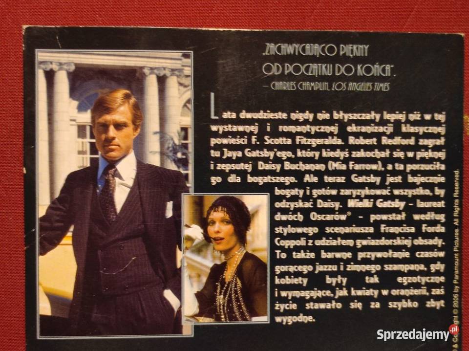 Wielki Gatsby 1974 Scott Fitzgerald film dvd świętokrzyskie Kielce sprzedam