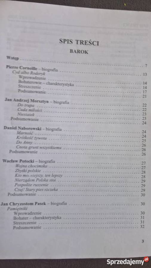 Ściaga BarokOświecenie Wrocław sprzedam