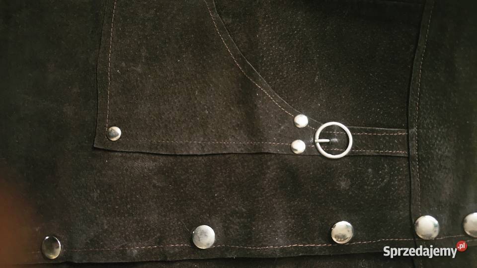 Skórzana mini spódnica z nitami XS Kraków sprzedam