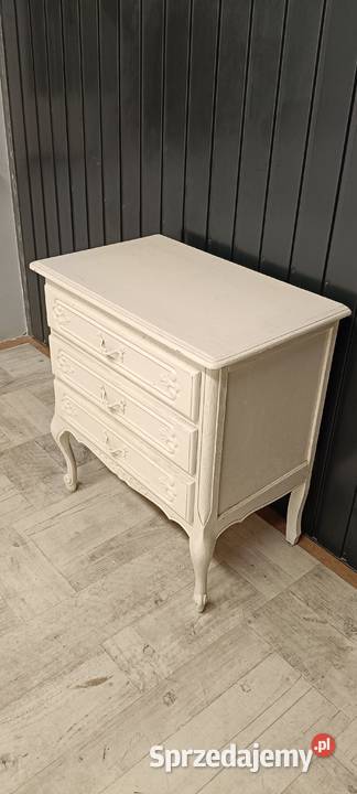 komoda ludwikowska z szufladami biała drewniana sprzedam