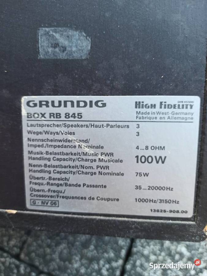 Kolumny grundig 100W Lubartów