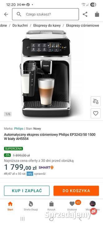 Ekspres automatyczny PHILIPS 3200 LatteGo