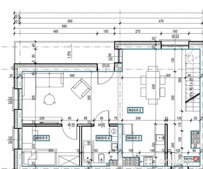 Wieliczka 5 pokoi 9880m2 balkon Piętro 3
