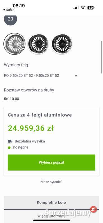 oryginalne skręcane felgi 20 schmidt revolution Góra Świętej Anny