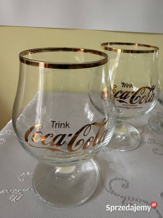 Szklanki CocaCola Retro Złote Lata 70 Zestaw 5 śląskie