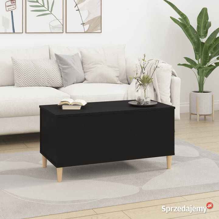 Stolik kawowy czarny 90x445x45 materiał Stoły Meble Warszawa