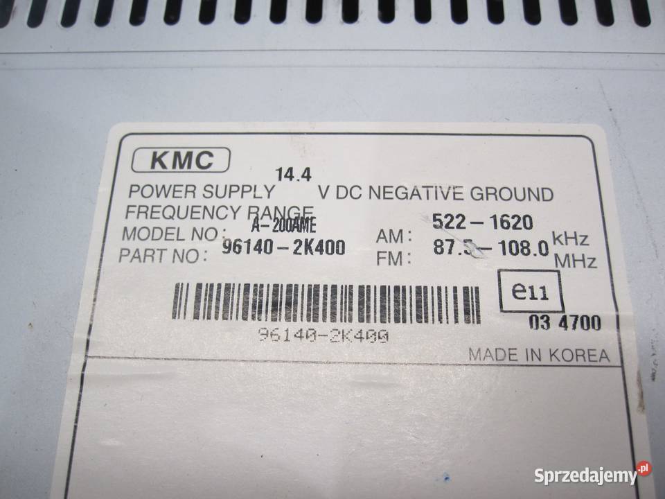 KIA SOUL 09r radio CD 961402K400 Kielce