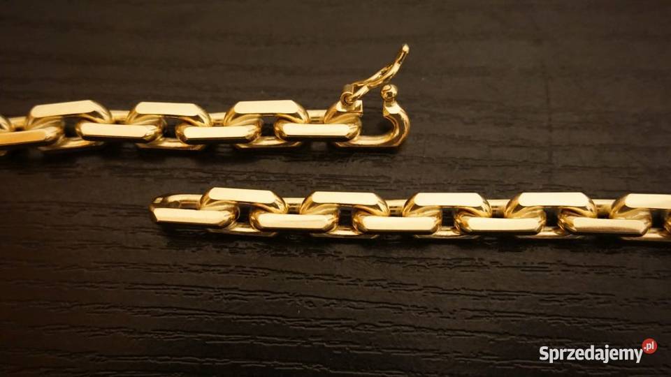 ZŁOTY KUTY ŁAŃCUSZEK SUPER ŁAŃCUCH ANKIER DUŻY Warszawa sprzedam