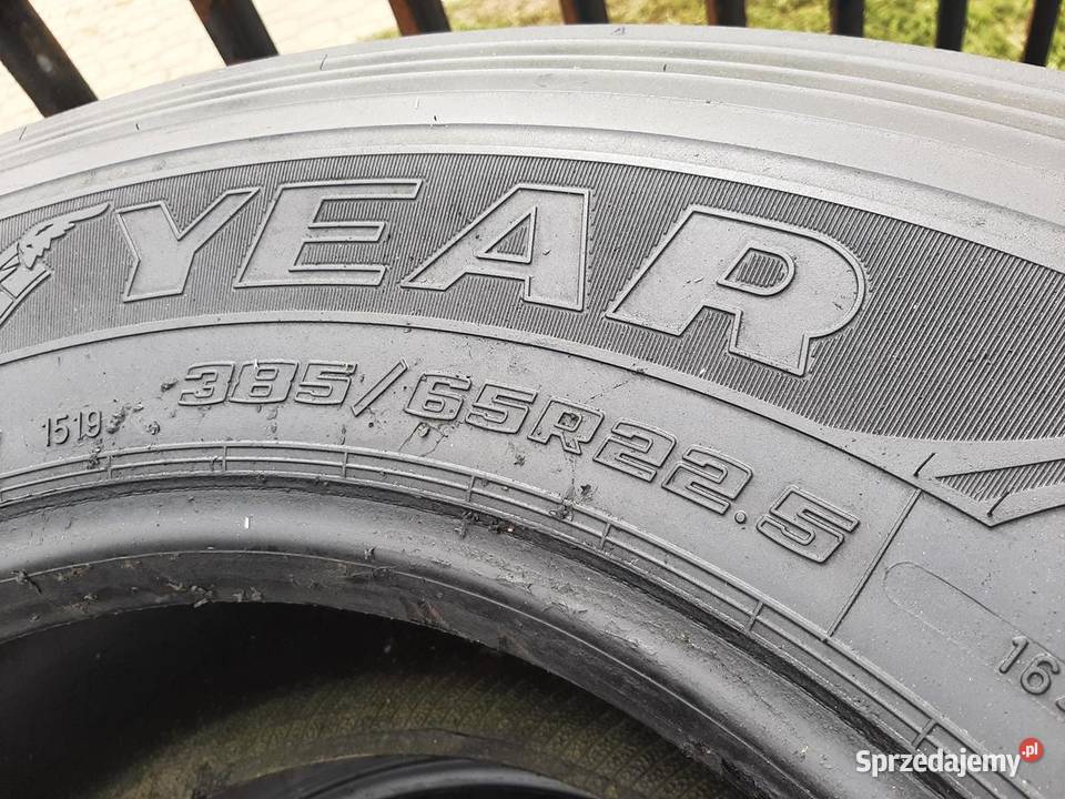 4x Opona używana ciężarowa 38565R225 GOODYEAR Zaścianki