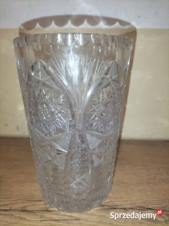 ORGINAŁZABYTKOWY WAZON KRYSZTAŁ ozdobny lata 70