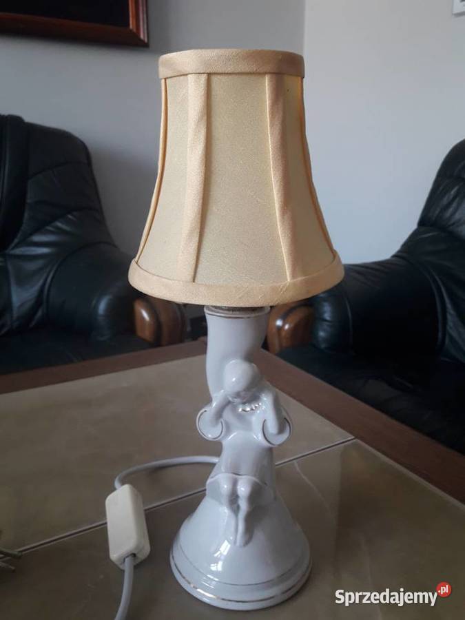 Ćmielów lampka porcelanowa róg obfitości Józef Porcelana i szkło Janów Lubelski