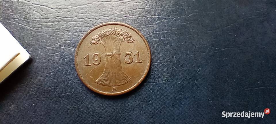 Stare monety 1 fenig 1931 A Niemcy Lesko