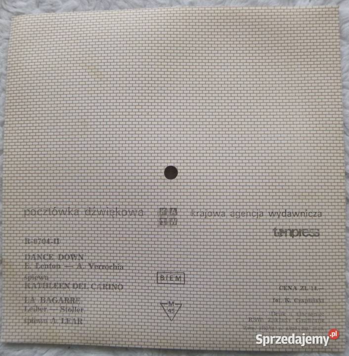 Pocztówka dźwiękowa 1978 Kathleen Del Carino Warszawa