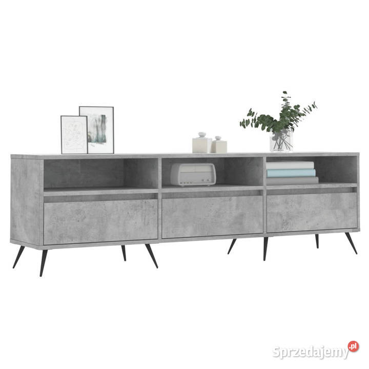 Szafka pod TV szarość betonu 150x30x445 WM831256 Warszawa sprzedam