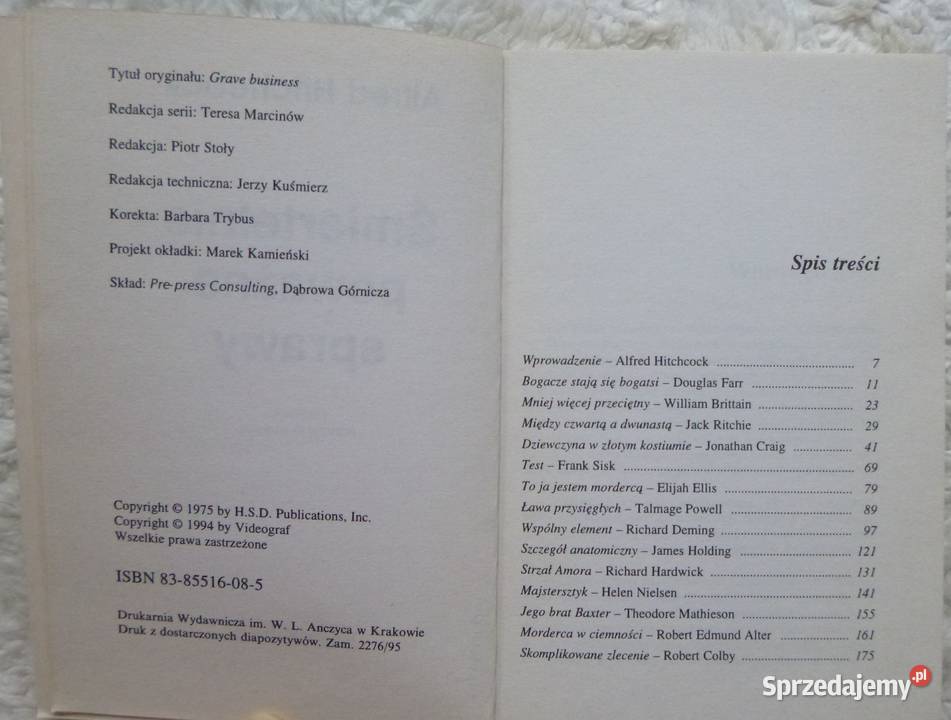 Śmiertelnie poważne sprawy antologia Alfreda Warszawa