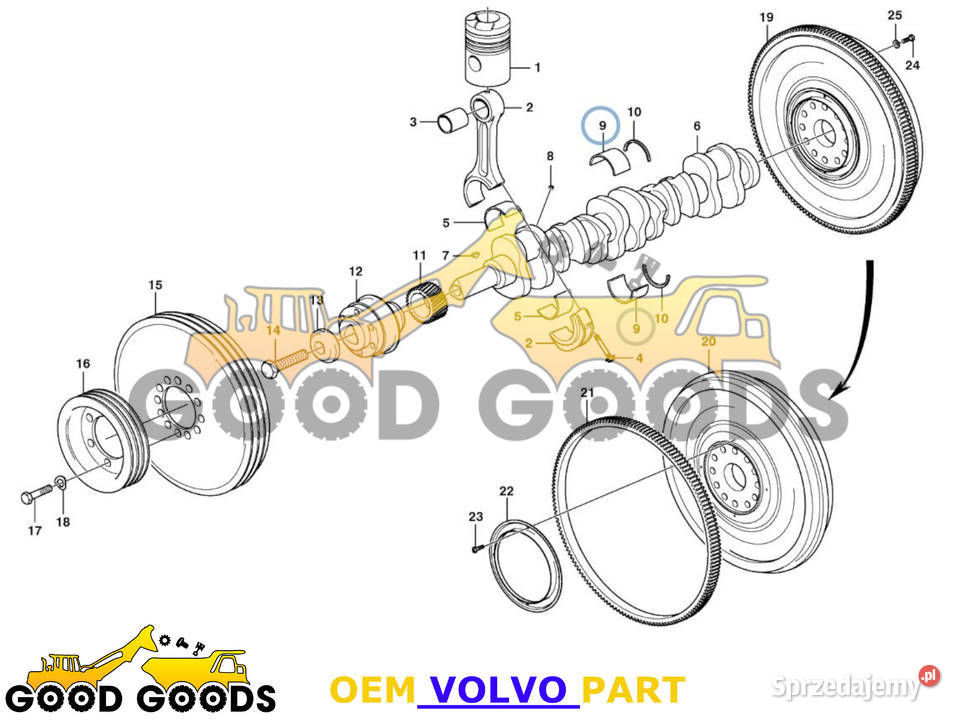 VOLVO PANEWKI GŁÓWNE 050 270451 PANEWKI 270451 Władysławów