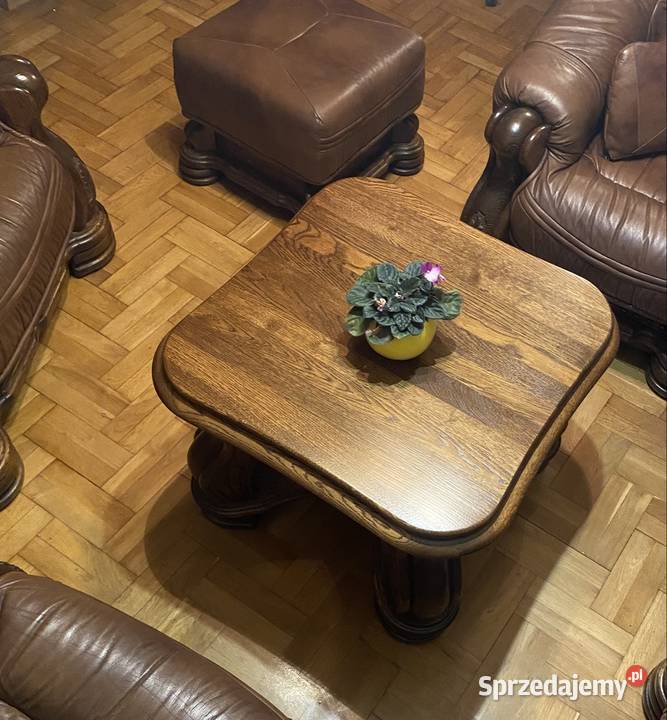 Zestaw Kler drewno skóra Dębowo skórzany Komplet skóra naturalna opolskie Opole sprzedam