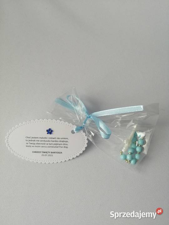 Podziękowanie Chrzest Różaniec Błękit B2 Poznań sprzedam