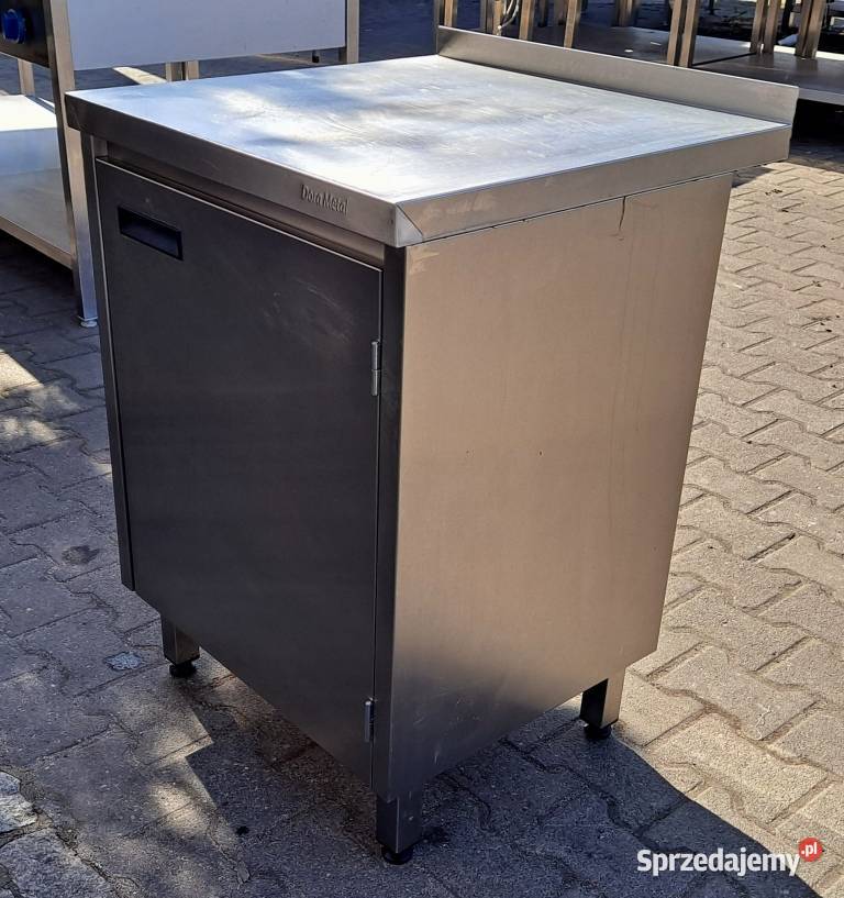 STÓŁ Z SZAFKĄ DRZWI OTWIERANE DORA METAL 606085 Nowe Skalmierzyce