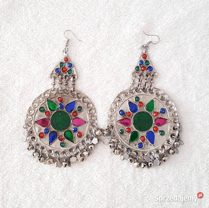 Duże kolczyki orient boho bohemian hippie tribal zachodniopomorskie Szczecin