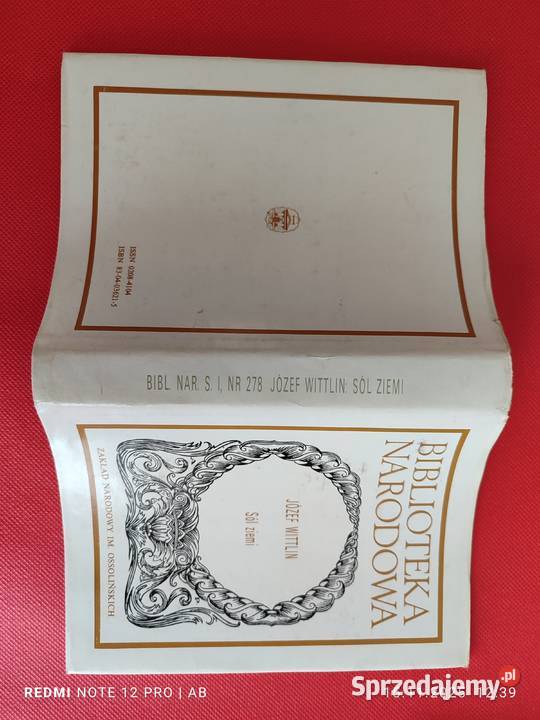 J Wittlin Sól ziemi Biblioteka Narodowa BN seria Katowice