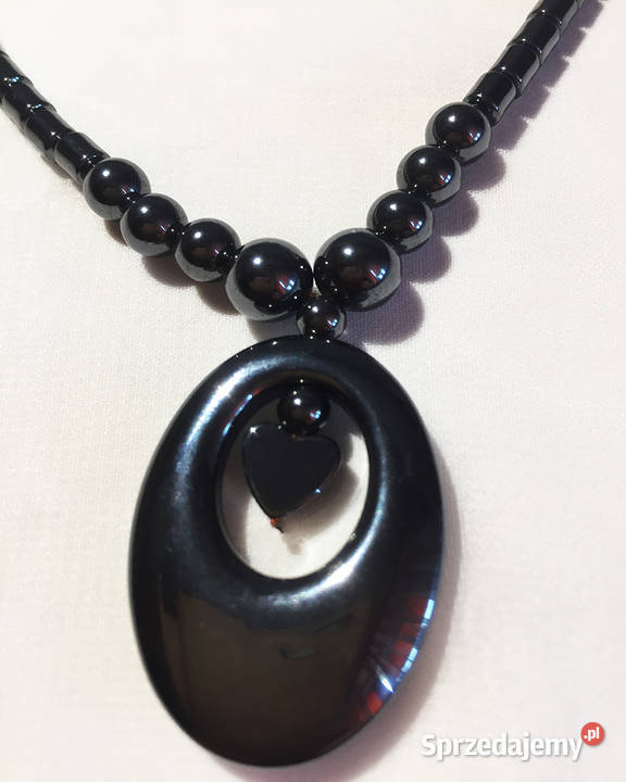 naszyjnik i kolczyki z hematytu Łomża sprzedam