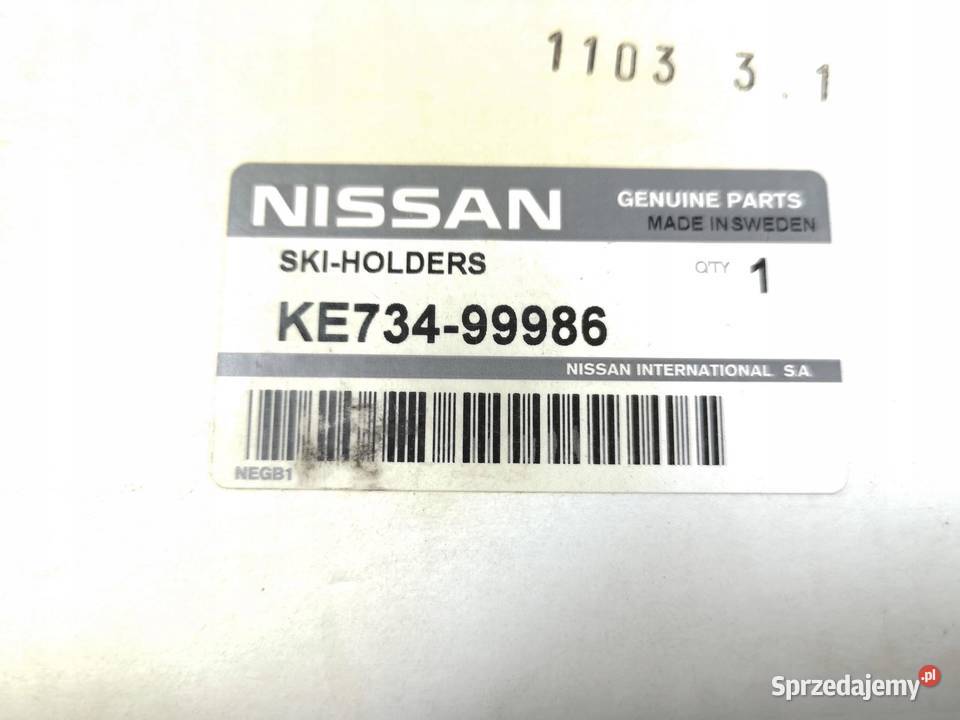 MOCOWANIE NART BAGAŻNIKA DACHOWEGO NISSAN