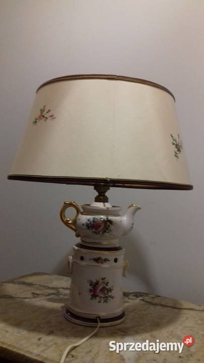 stylowa lampa stojąca porcelana Budzyń