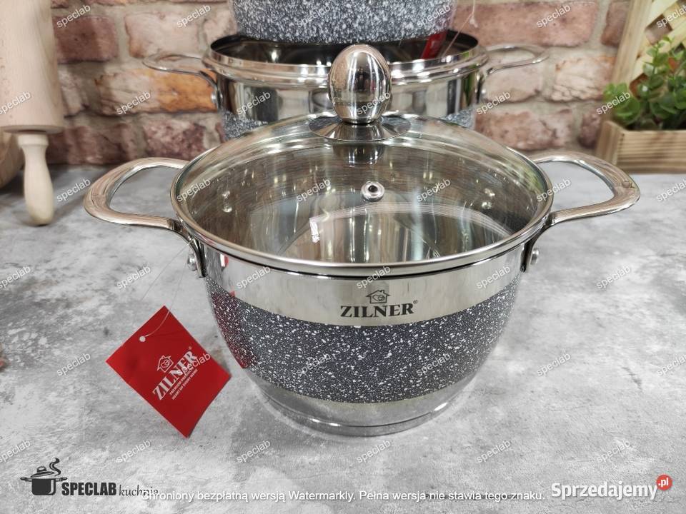 Garnki nierdzewne szare Garnki i szybkowary Łódź