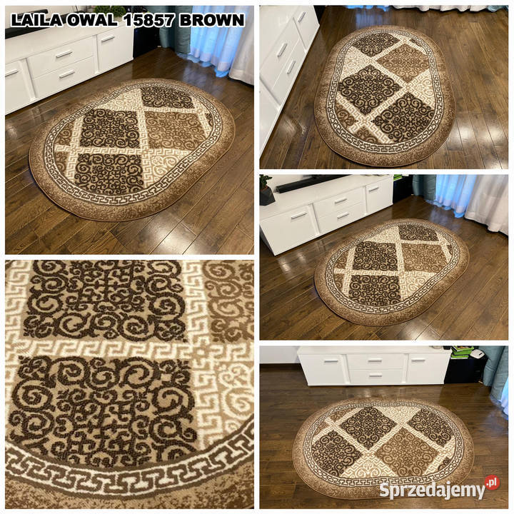 DYWAN OWALNY 160X230 GĘSTY WŁOS LAILA 15857 Białystok