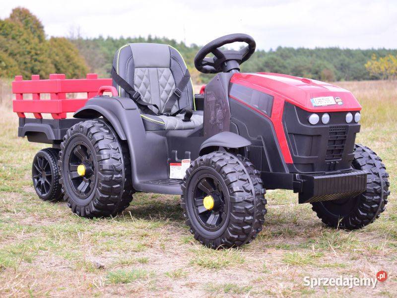 Autko TRAKTOR Z PRZYCZEPĄ NA AKUMULATOR dzieci Myszków