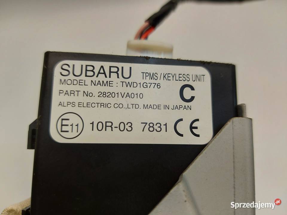 Subaru WRX STI 2015r sterownik moduł dostępu Układ elektryczny, zapłon