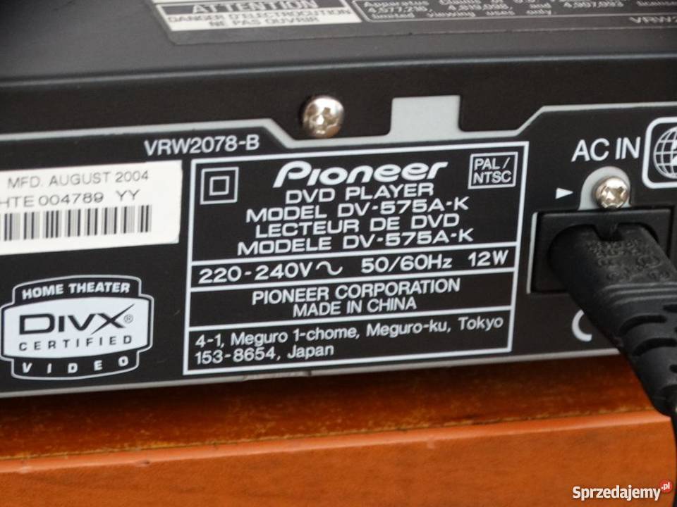 DVD Pioneer DV575 pilot Divix WYSYŁKA Pioneer Jasło