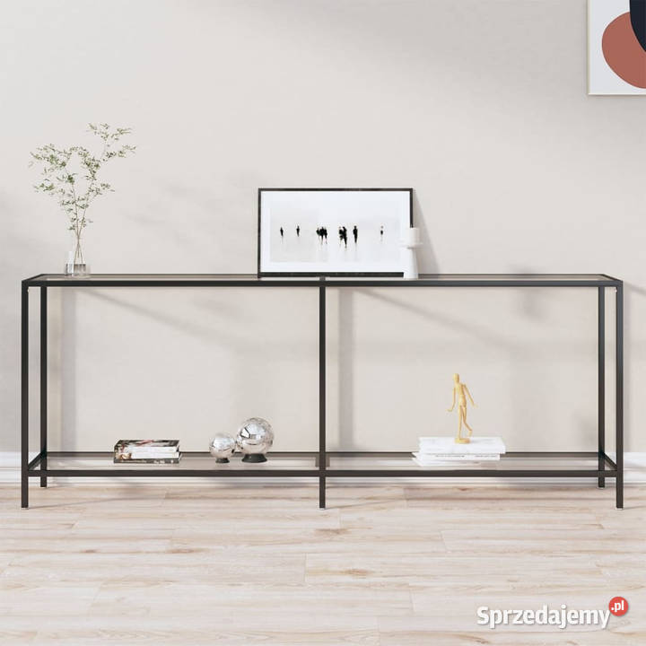Stolik konsolowy przezroczysty 200x35x755 szkło mazowieckie Warszawa