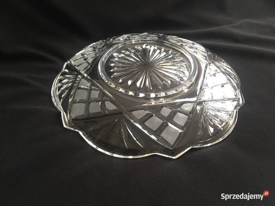 PRL Hortensja stara patera talerz matowe szkło Kołobrzeg sprzedam