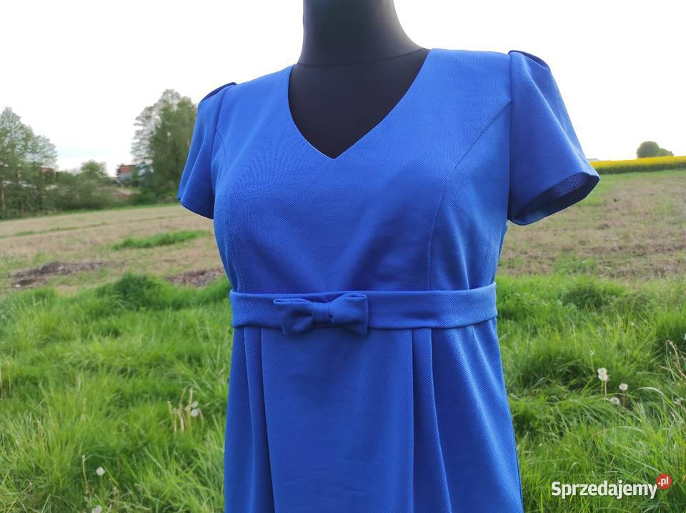 Piękna niebieska sukienka ciążowa 40 L 42 XL Rozmiar 40(L) Płock sprzedam