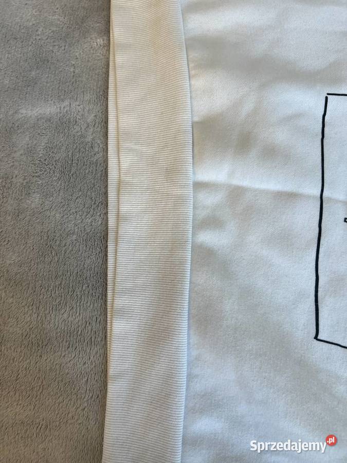 Bluza bez kaptura biała kremowa czarny Jasło