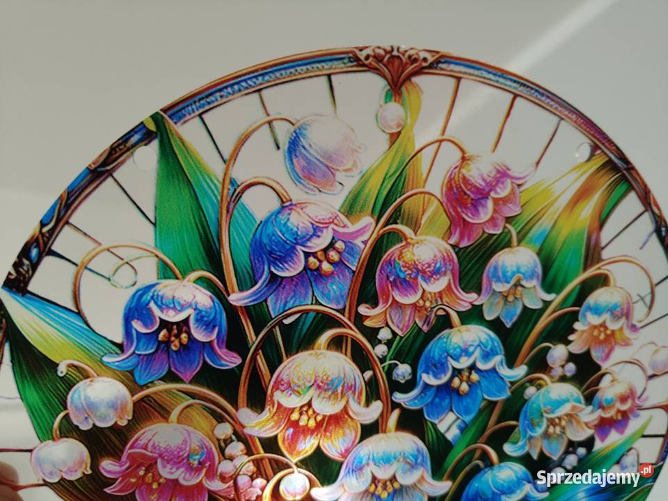 Nowy witraż witrażyk dekoracja okienna kwiaty Płock sprzedam