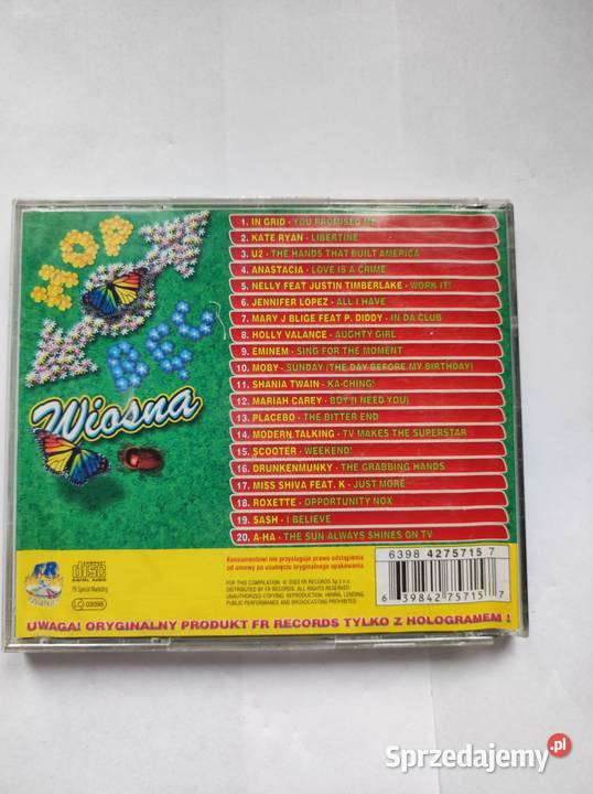 rmf fm wiosna hop bęc kolekcjonerska płyta cd dance Kielce