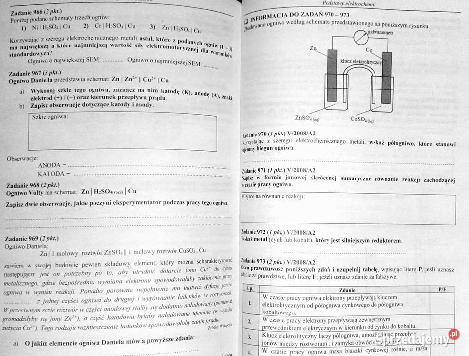 Chemia Tom 1 i 2 Zbiór zadań 20022013 Dariusz lubelskie Chełm sprzedam