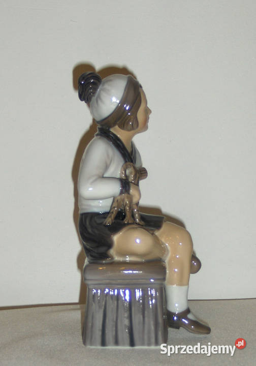 Dahl Jensen Porcelanowa figurka 1158 F UNIKAT Łódź