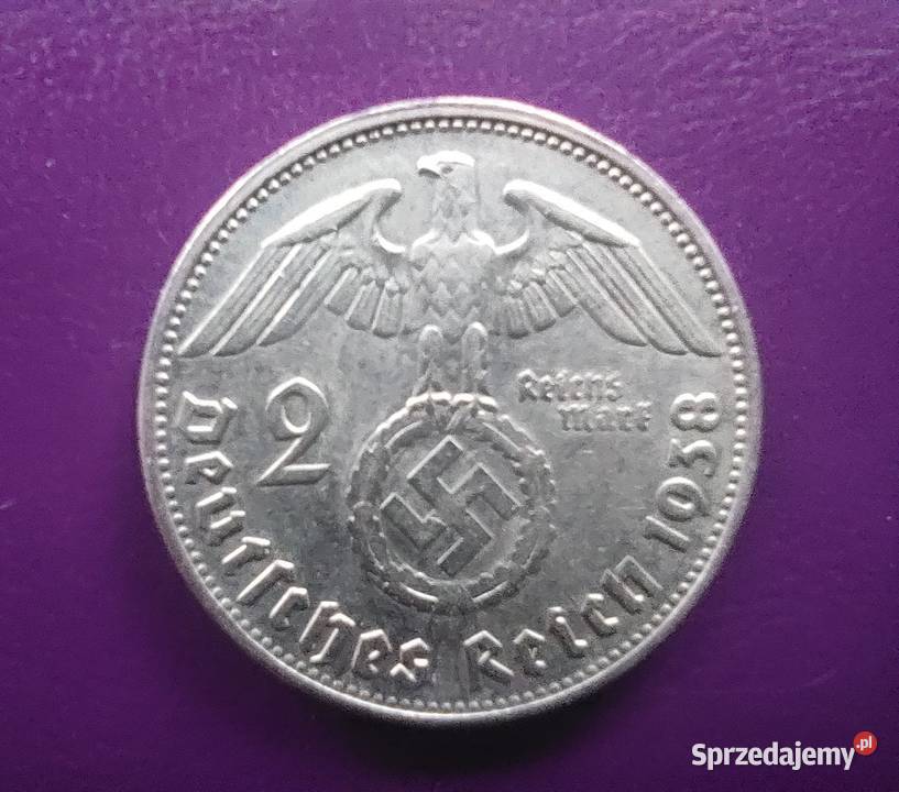 Moneta 2 MARKI 1938 B HITLEROWSKA III RZESZA mazowieckie Pruszków sprzedam