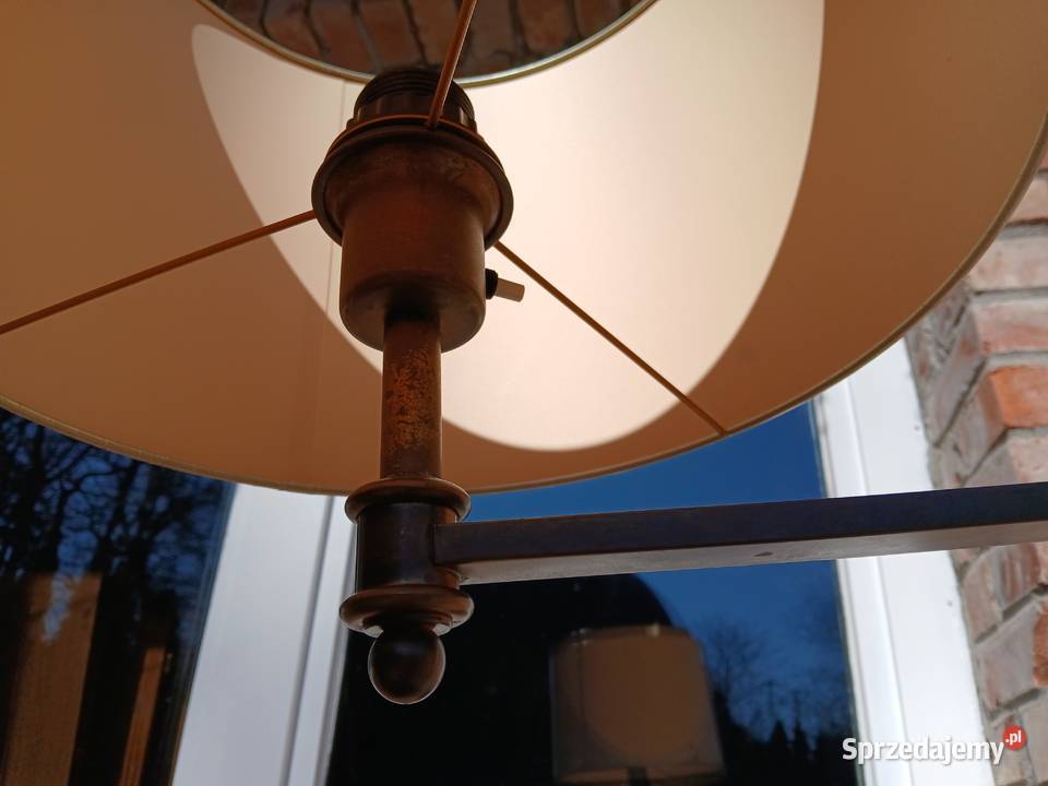 Lampa Podłogowa do czytania regulowana mosiężna