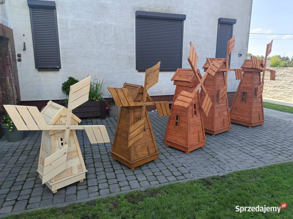 wiatrak ogrodowy drewniany Wiatraki śląskie