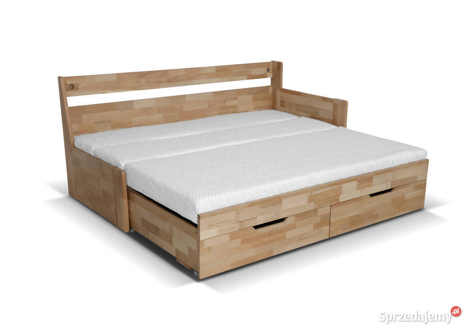 Łóżko drewniane bukowe rozkładane Duo B 180200 dolnośląskie Wrocław sprzedam