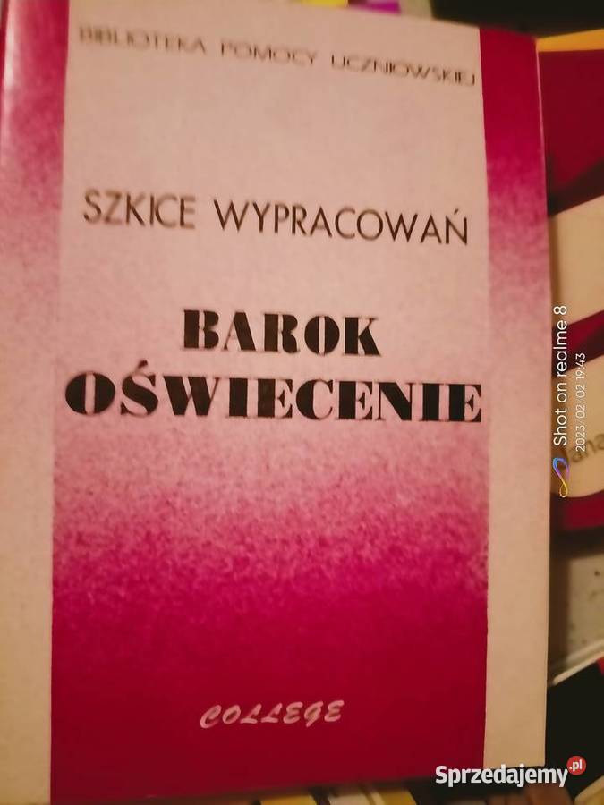 Barok Oświetlenie analizy literatury unikat okazy Księgarnia